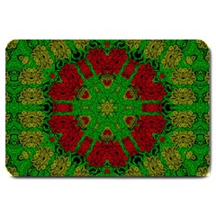 Peacock Lace So Tropical Large Doormat  by pepitasart