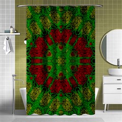 Peacock Lace So Tropical Shower Curtain 48  X 72  (small)  by pepitasart