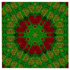 Peacock Lace So Tropical Wooden Puzzle Square by pepitasart