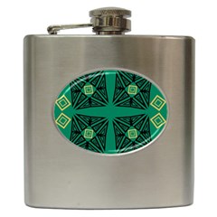 Abstract Pattern Geometric Backgrounds   Hip Flask (6 Oz) by Eskimos