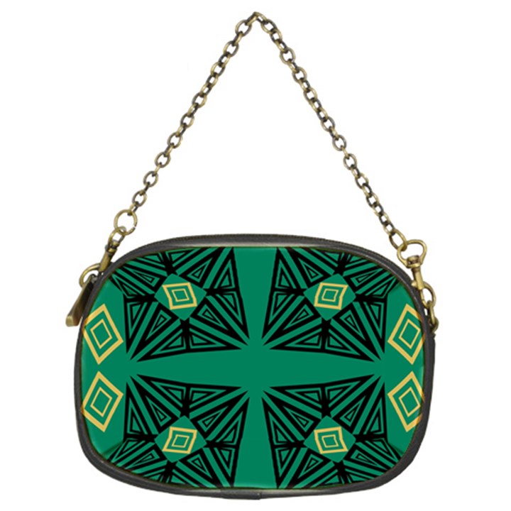 Abstract pattern geometric backgrounds   Chain Purse (Two Sides)