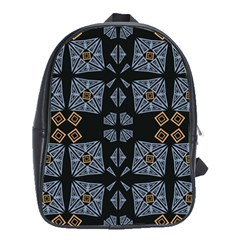 Abstract Pattern Geometric Backgrounds   School Bag (large) by Eskimos