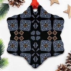 Abstract Pattern Geometric Backgrounds   Snowflake Ornament (two Sides) by Eskimos