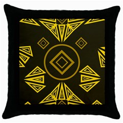 Abstract Pattern Geometric Backgrounds   Throw Pillow Case (black) by Eskimos