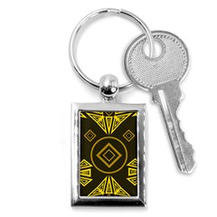 Abstract Pattern Geometric Backgrounds   Key Chain (rectangle) by Eskimos