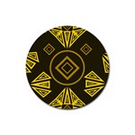 Abstract pattern geometric backgrounds   Rubber Coaster (Round) Front