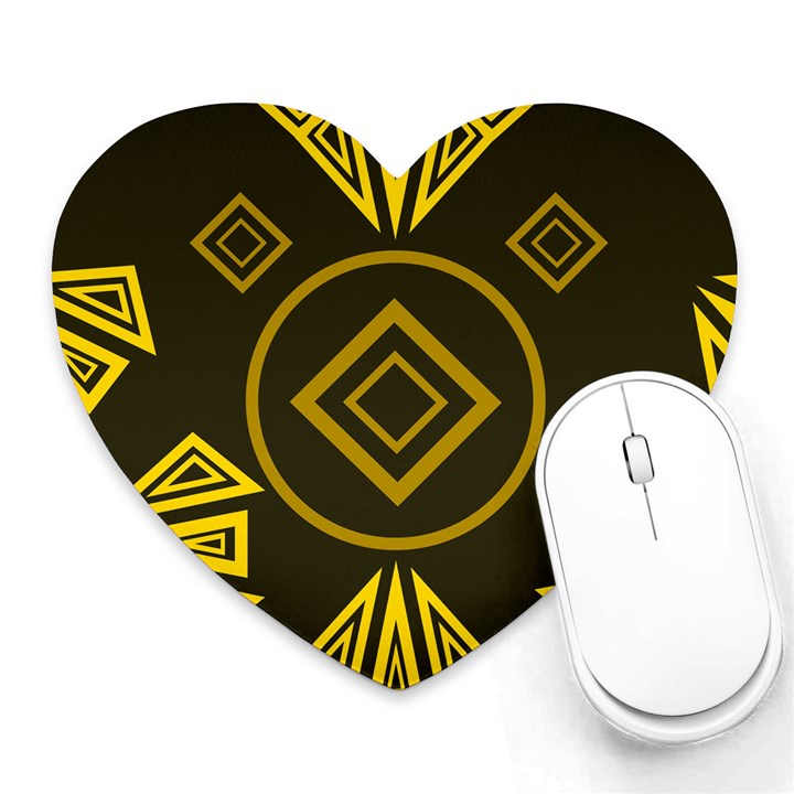 Abstract pattern geometric backgrounds   Heart Mousepads