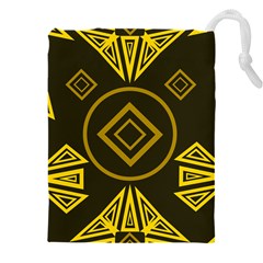 Abstract Pattern Geometric Backgrounds   Drawstring Pouch (4xl) by Eskimos