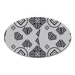 Abstract Pattern Geometric Backgrounds   Oval Magnet by Eskimos