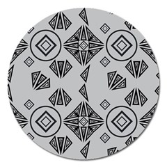 Abstract Pattern Geometric Backgrounds   Magnet 5  (round) by Eskimos