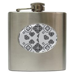 Abstract Pattern Geometric Backgrounds   Hip Flask (6 Oz) by Eskimos