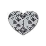 Abstract pattern geometric backgrounds   Rubber Coaster (Heart) Front