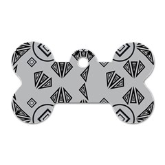 Abstract Pattern Geometric Backgrounds   Dog Tag Bone (one Side) by Eskimos