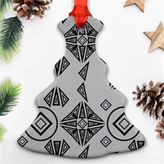 Abstract Pattern Geometric Backgrounds   Christmas Tree Ornament (two Sides) by Eskimos