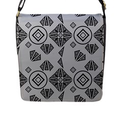 Abstract Pattern Geometric Backgrounds   Flap Closure Messenger Bag (l) by Eskimos