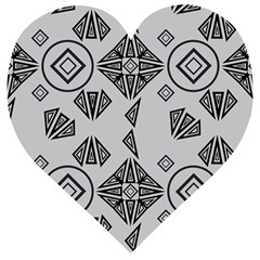 Abstract Pattern Geometric Backgrounds   Wooden Puzzle Heart by Eskimos