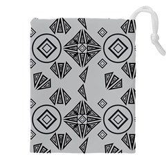 Abstract Pattern Geometric Backgrounds   Drawstring Pouch (5xl)