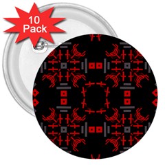 Abstract Pattern Geometric Backgrounds   3  Buttons (10 Pack)  by Eskimos