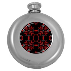 Abstract Pattern Geometric Backgrounds   Round Hip Flask (5 Oz) by Eskimos