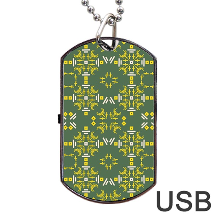 Abstract pattern geometric backgrounds   Dog Tag USB Flash (One Side)