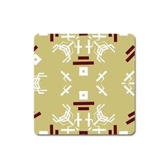 Abstract Pattern Geometric Backgrounds   Square Magnet by Eskimos