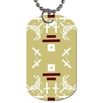 Abstract pattern geometric backgrounds   Dog Tag (One Side) Front