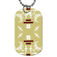 Abstract Pattern Geometric Backgrounds   Dog Tag (two Sides) by Eskimos