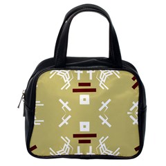 Abstract Pattern Geometric Backgrounds   Classic Handbag (one Side) by Eskimos