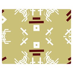 Abstract Pattern Geometric Backgrounds   Double Sided Flano Blanket (medium)  by Eskimos