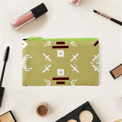 Abstract Pattern Geometric Backgrounds   Cosmetic Bag (xs) by Eskimos