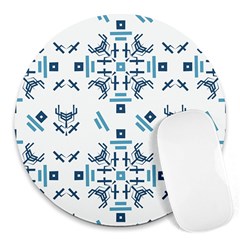 Abstract pattern geometric backgrounds   Round Mousepads