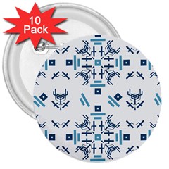 Abstract pattern geometric backgrounds   3  Buttons (10 pack) 