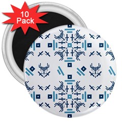 Abstract pattern geometric backgrounds   3  Magnets (10 pack) 