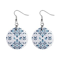 Abstract pattern geometric backgrounds   Mini Button Earrings