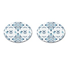 Abstract pattern geometric backgrounds   Cufflinks (Oval)