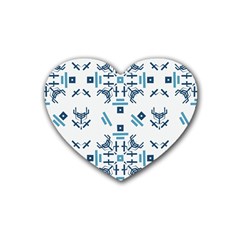 Abstract Pattern Geometric Backgrounds   Rubber Coaster (heart) by Eskimos