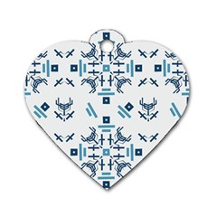 Abstract pattern geometric backgrounds   Dog Tag Heart (Two Sides)