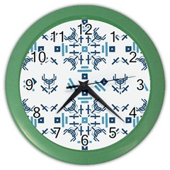 Abstract pattern geometric backgrounds   Color Wall Clock