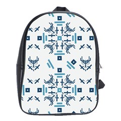 Abstract pattern geometric backgrounds   School Bag (Large)