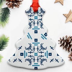 Abstract pattern geometric backgrounds   Christmas Tree Ornament (Two Sides)