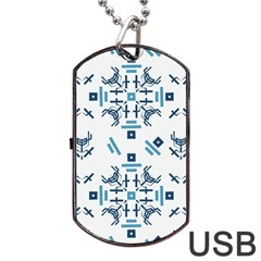 Abstract pattern geometric backgrounds   Dog Tag USB Flash (One Side)