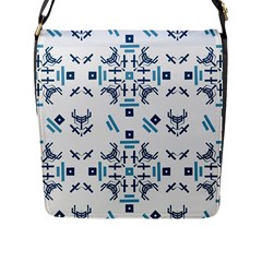 Abstract pattern geometric backgrounds   Flap Closure Messenger Bag (L)