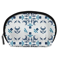 Abstract pattern geometric backgrounds   Accessory Pouch (Large)