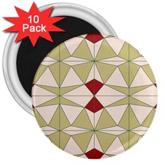 Abstract Pattern Geometric Backgrounds   3  Magnets (10 Pack)  by Eskimos