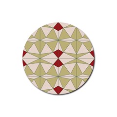 Abstract Pattern Geometric Backgrounds   Rubber Round Coaster (4 Pack) by Eskimos