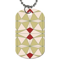 Abstract Pattern Geometric Backgrounds   Dog Tag (one Side) by Eskimos