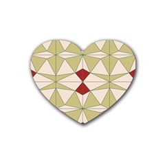 Abstract Pattern Geometric Backgrounds   Rubber Heart Coaster (4 Pack) by Eskimos