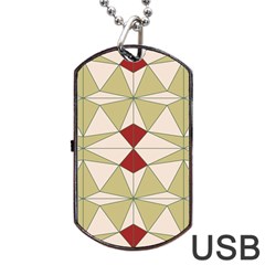 Abstract Pattern Geometric Backgrounds   Dog Tag Usb Flash (two Sides) by Eskimos