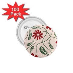  Folk flowers floral art print Flowers abstract art  1.75  Buttons (100 pack) 