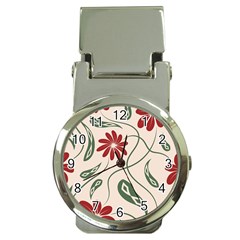  Folk Flowers Floral Art Print Flowers Abstract Art  Money Clip Watches